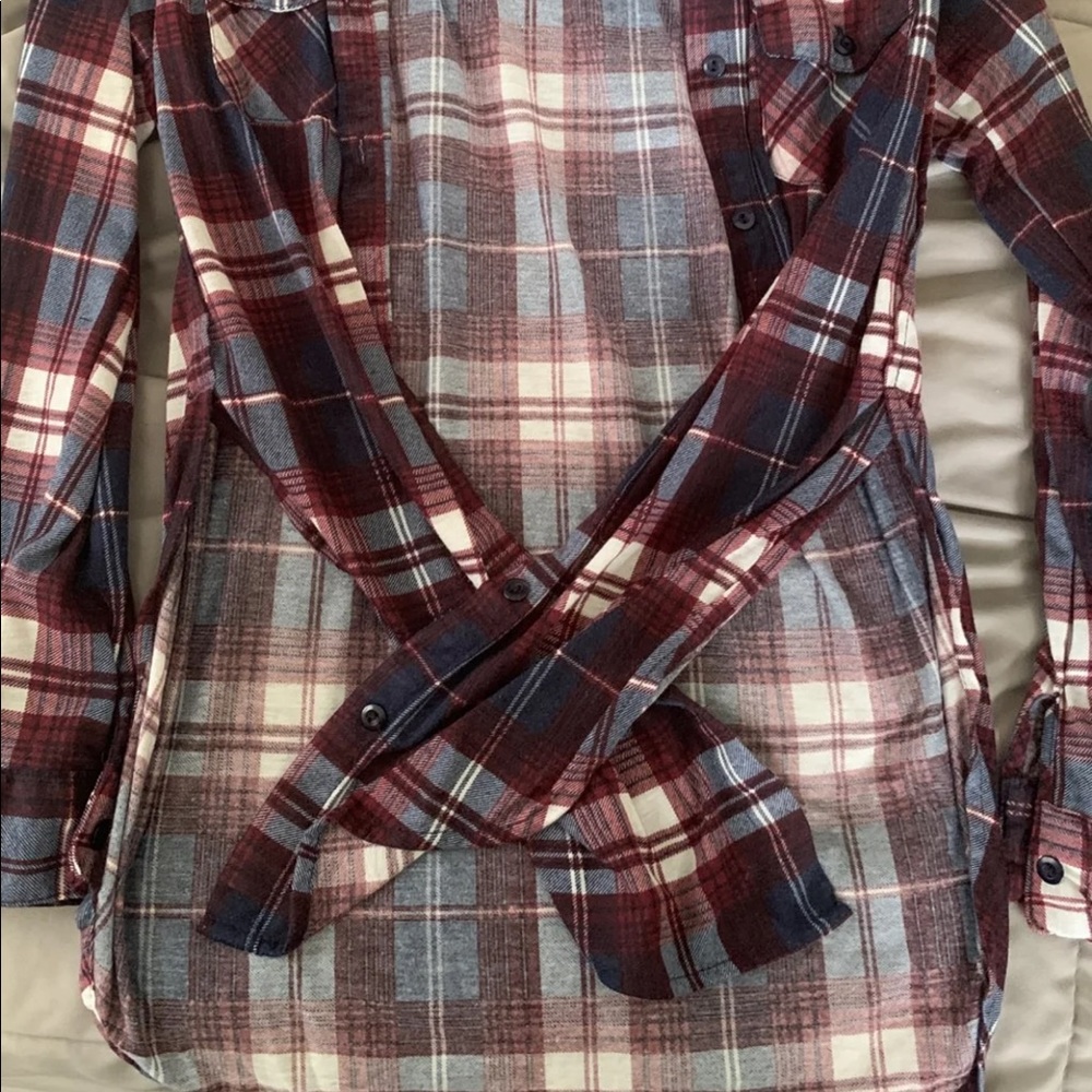 tie front flannel - Picture 2 of 4